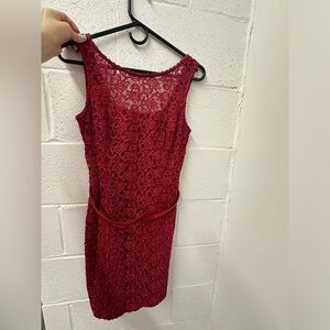 White House black market red lace dress